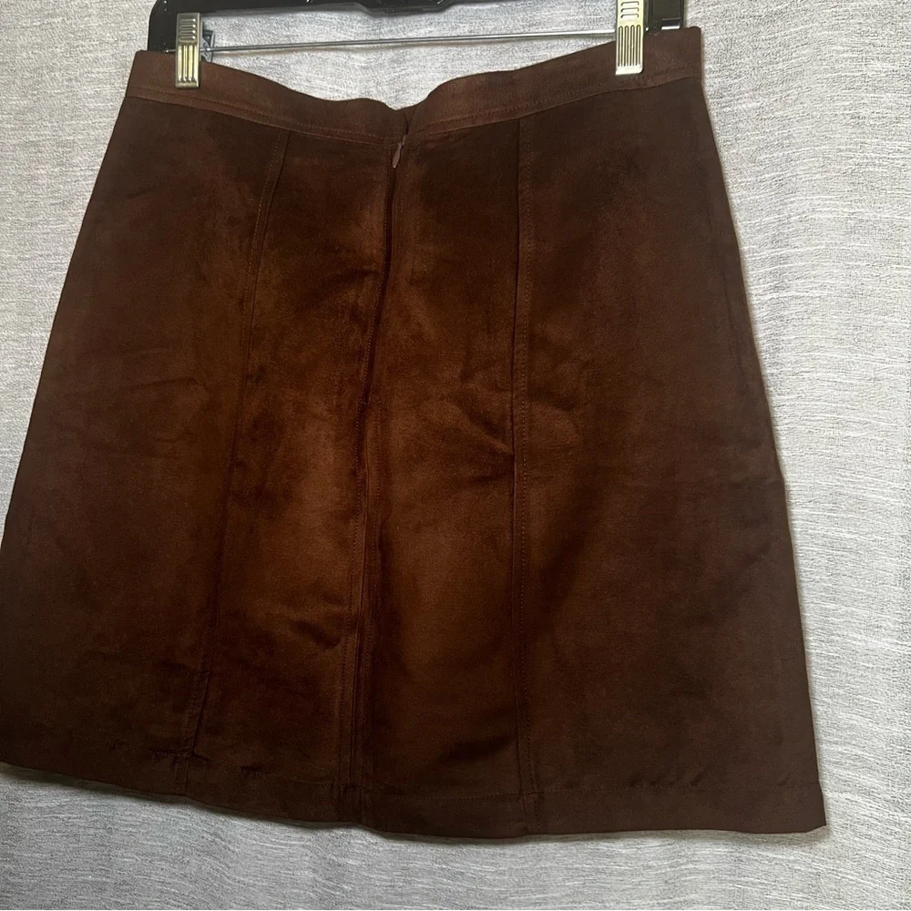Banana Republic Suede Rich Brown Preppy Academia Mini Skirt Size 6
